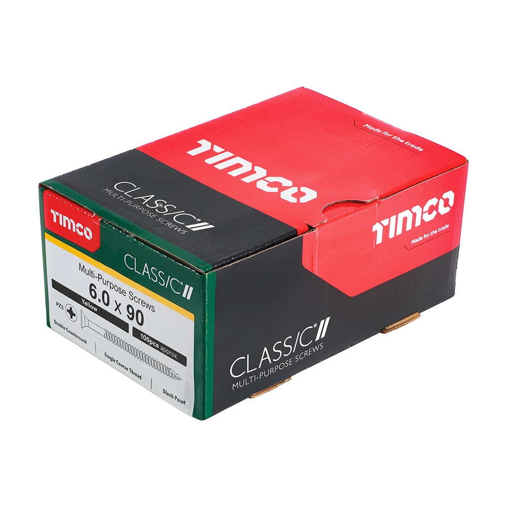 Classic Screw PZ3 CSK ZYP - 6.0 x 90 | Box of 100
