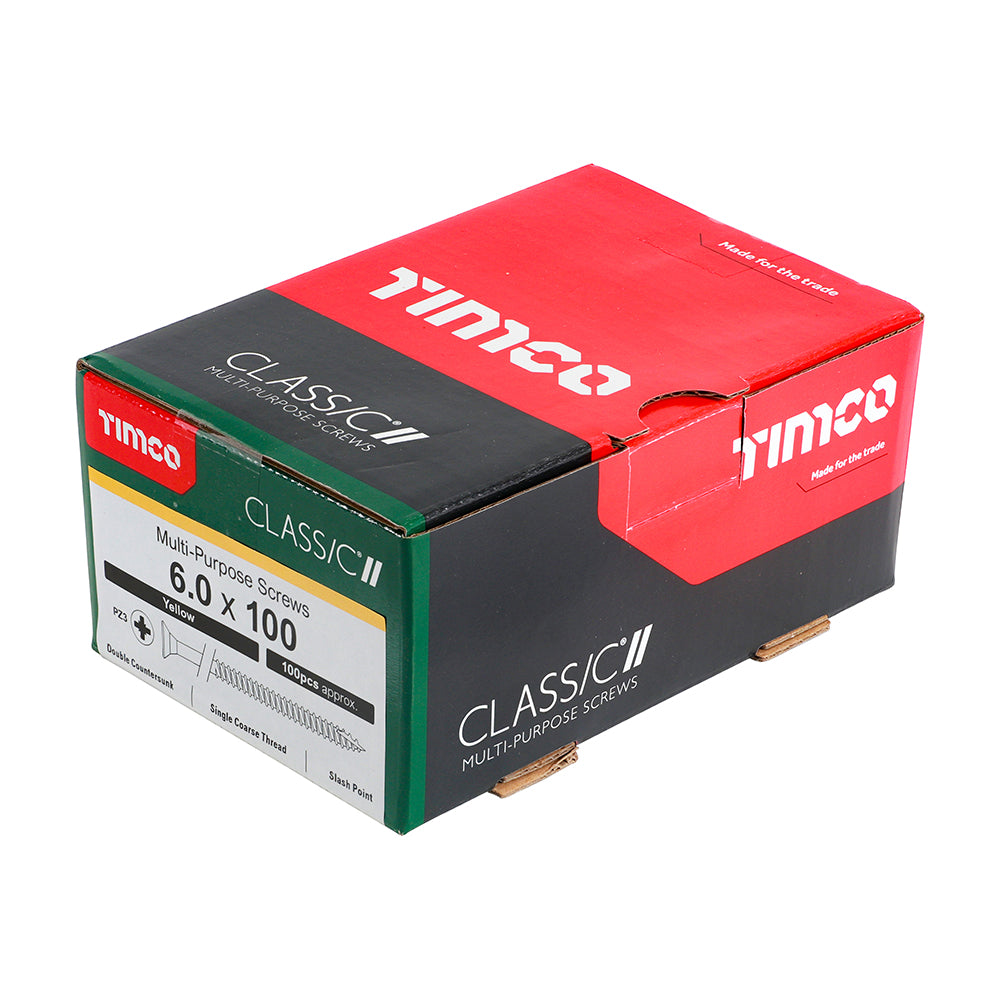 Classic Screw PZ3 CSK ZYP - 6.0 x 100 | Box of 100