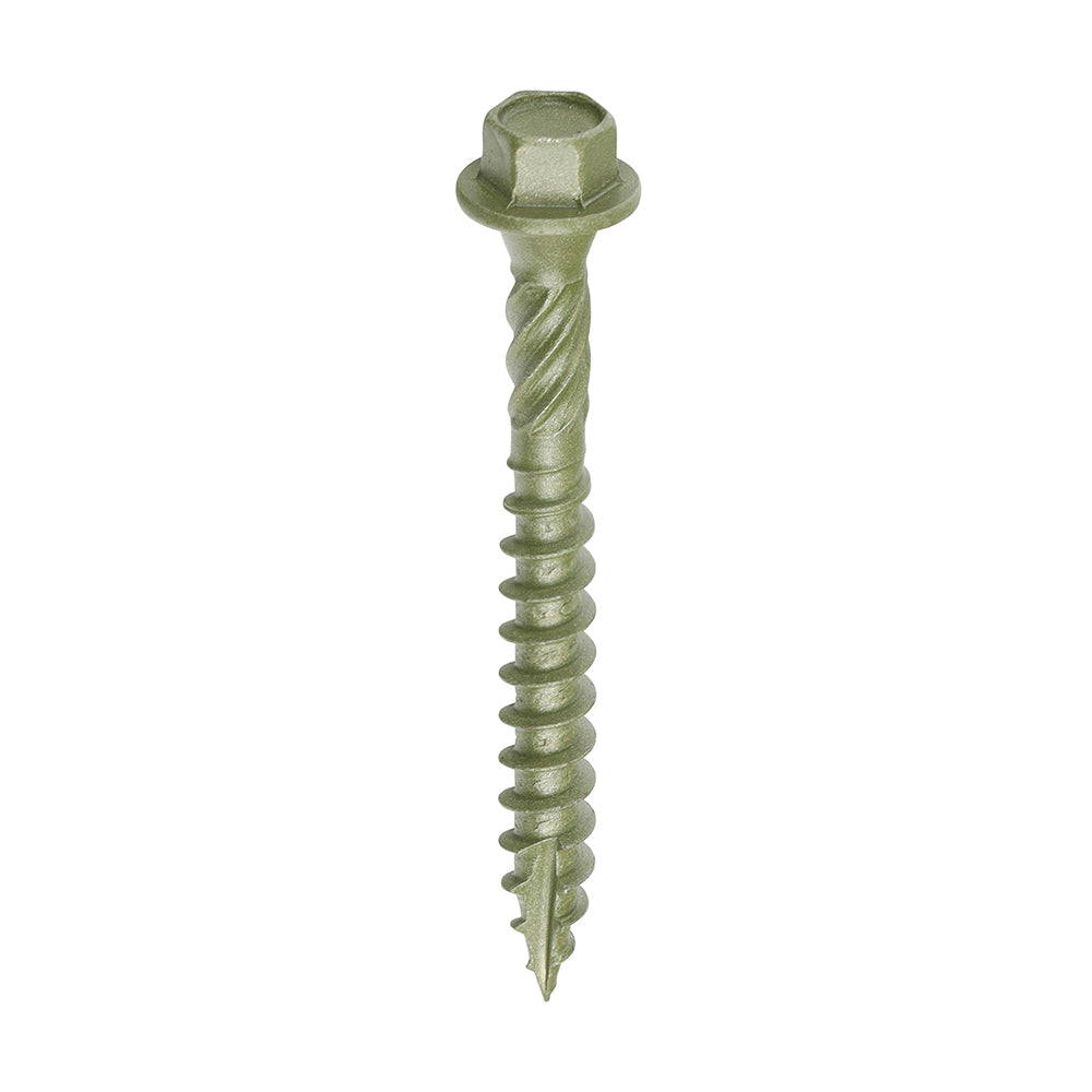 Timco Timber Frame Construction & Landscaping Screws - Hex - Exterior - Green Organic - Box