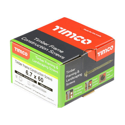 Timco Timber Frame Construction & Landscaping Screws - Hex - Exterior - Green Organic - Box