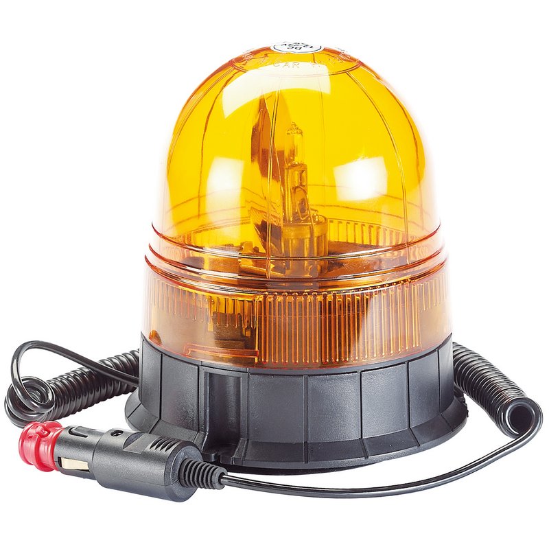 Draper Magnetic Rotating Beacon 12/24V | Portable Halogen Amber Warning ...