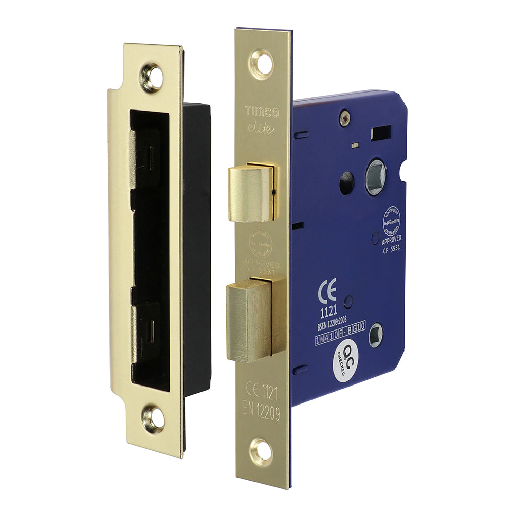 Bathroom Lock E. Brass - 78mm | Box