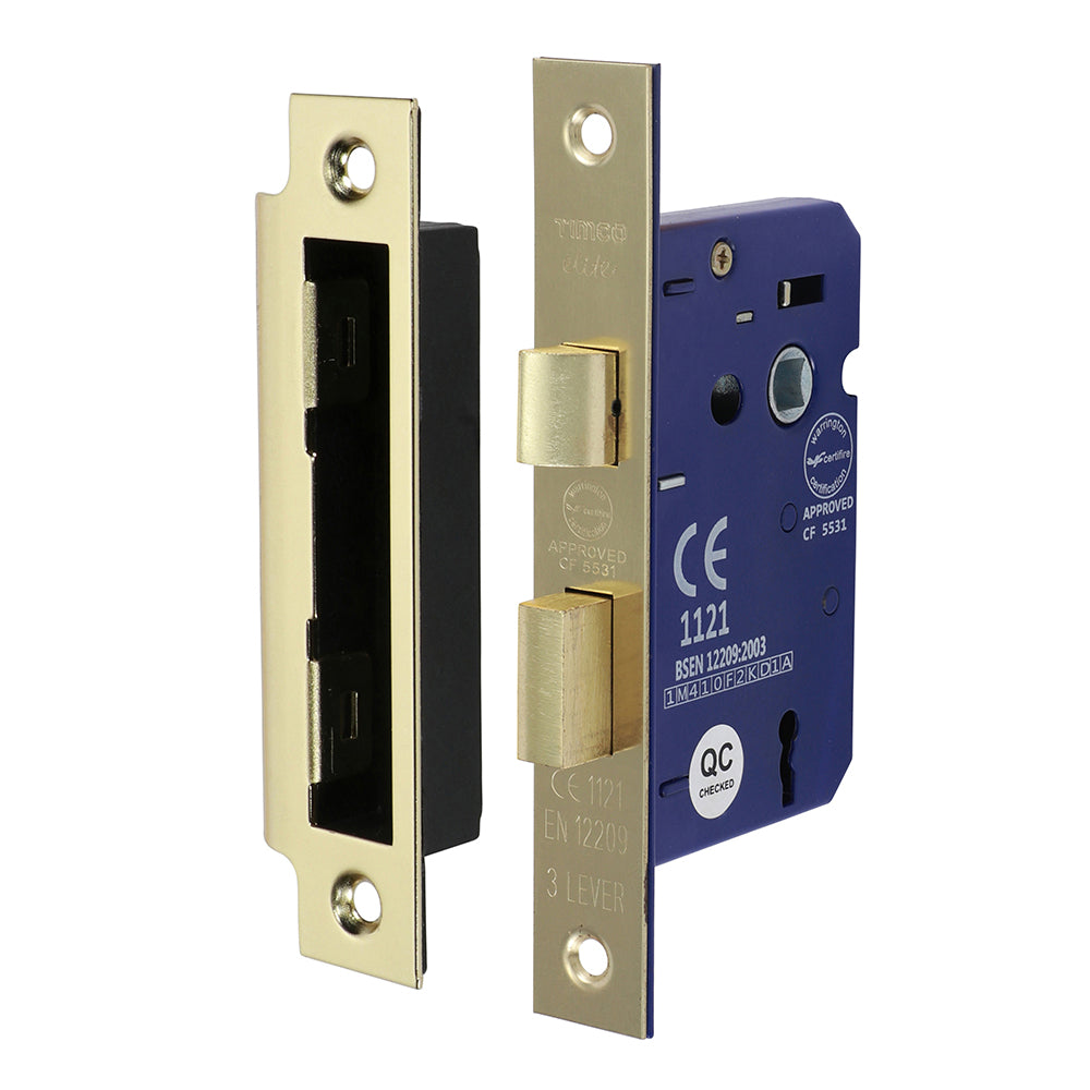 3 Lever Sashlock E. Brass - 65 case / 45 backset | Box