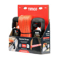 Timco Commercial Duty Ratchet Strap with J Hook - 6m x 35mm - SWL 1000kg Timco
