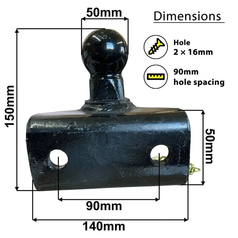 Tow Hitch Assembly Dual - Separate Pin 2500 kg