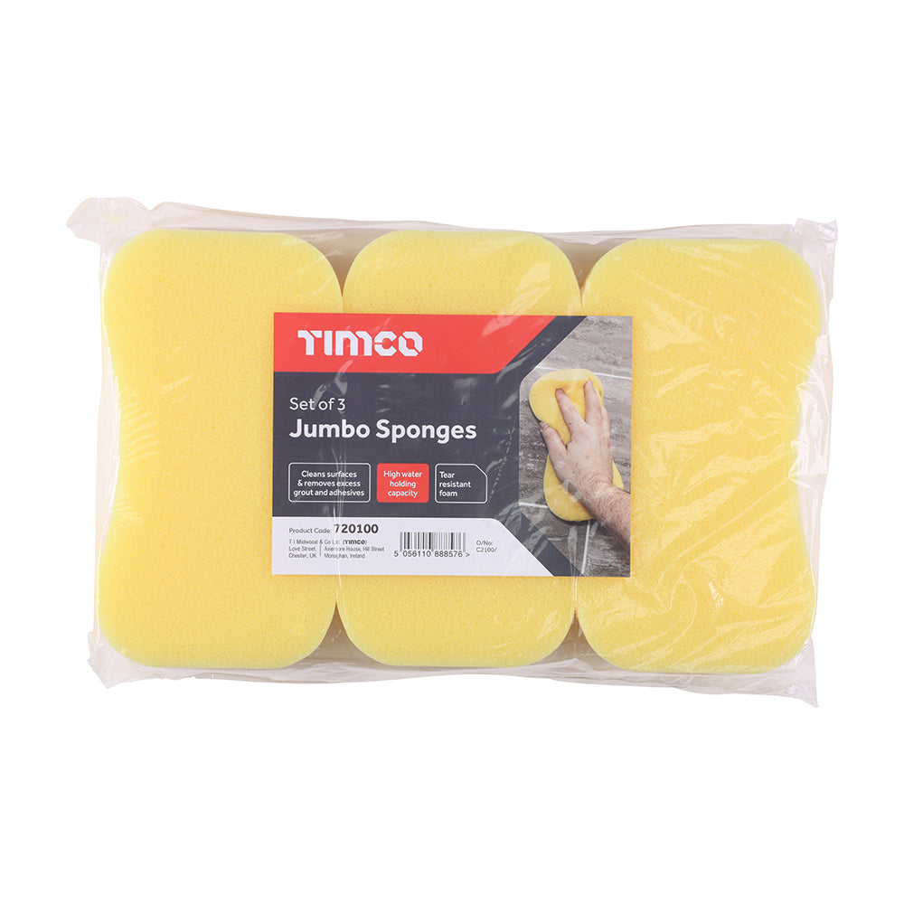 Jumbo Sponges 3 Pack - 3pcs | Bag of 3