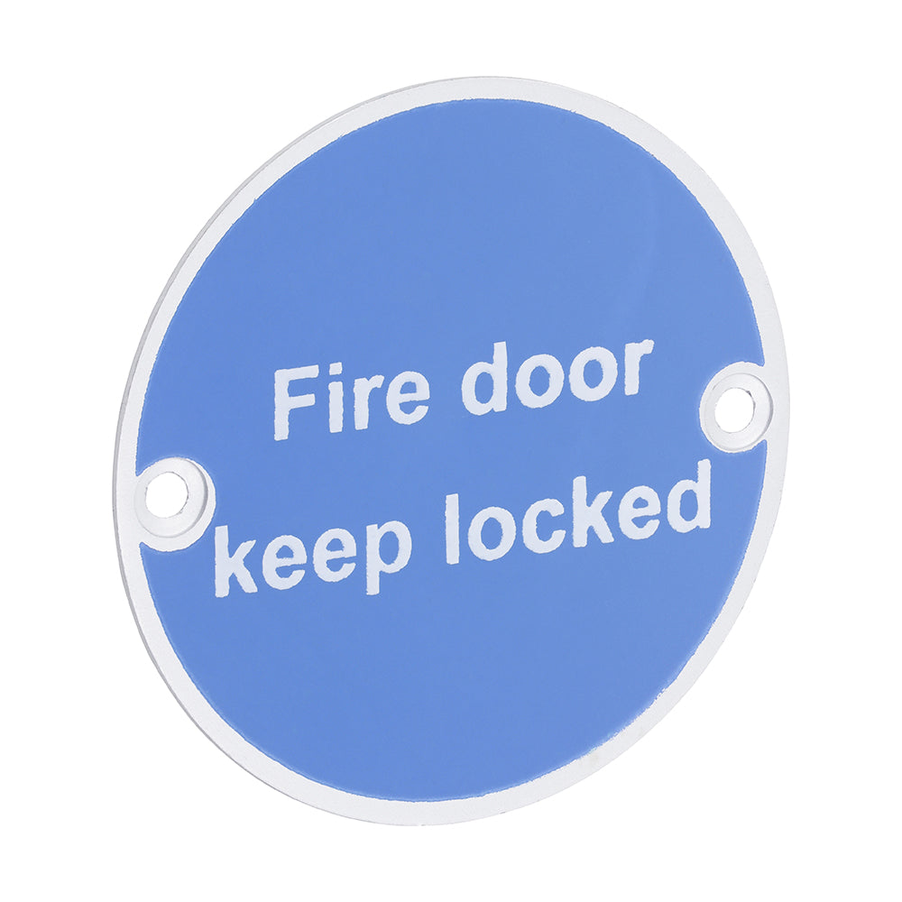 Fire Door Keep Locked Sign SAA - 76mm | Bag