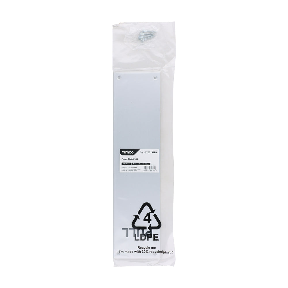 Finger Plate PULL SAA - 305 x 76 | TIMpac