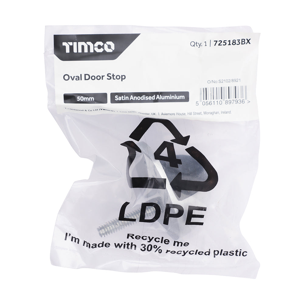 Oval Door Stop SAA - 50mm | TIMpac