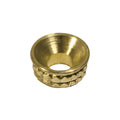 Knurled Brass Inset Screw Cups - To fit 5.5, 6.0 Screw | TIMpac of 8