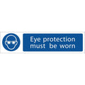 Eye Protection' Mandatory Sign, 200 x 50mm Draper Tools