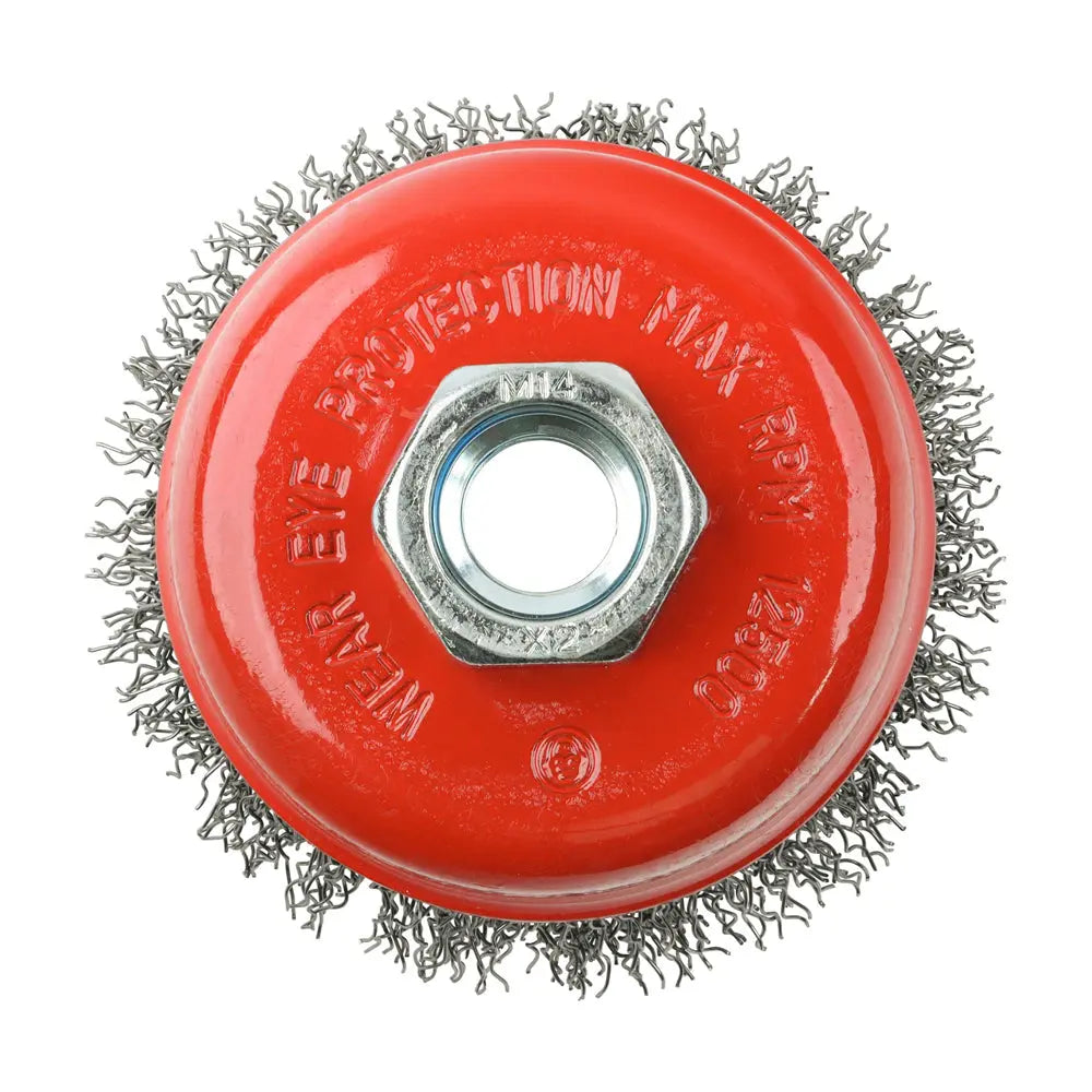 Timco Angle Grinder Cup Brush - Crimped Steel Wire | 75mm Timco