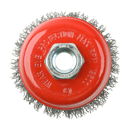 Timco Angle Grinder Cup Brush - Crimped Steel Wire - Diameter mm 75 - Wire Thickness mm 0.3