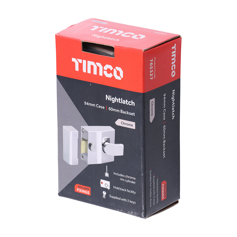 Nightlatch Chrome - 94 case / 60 backset | Box