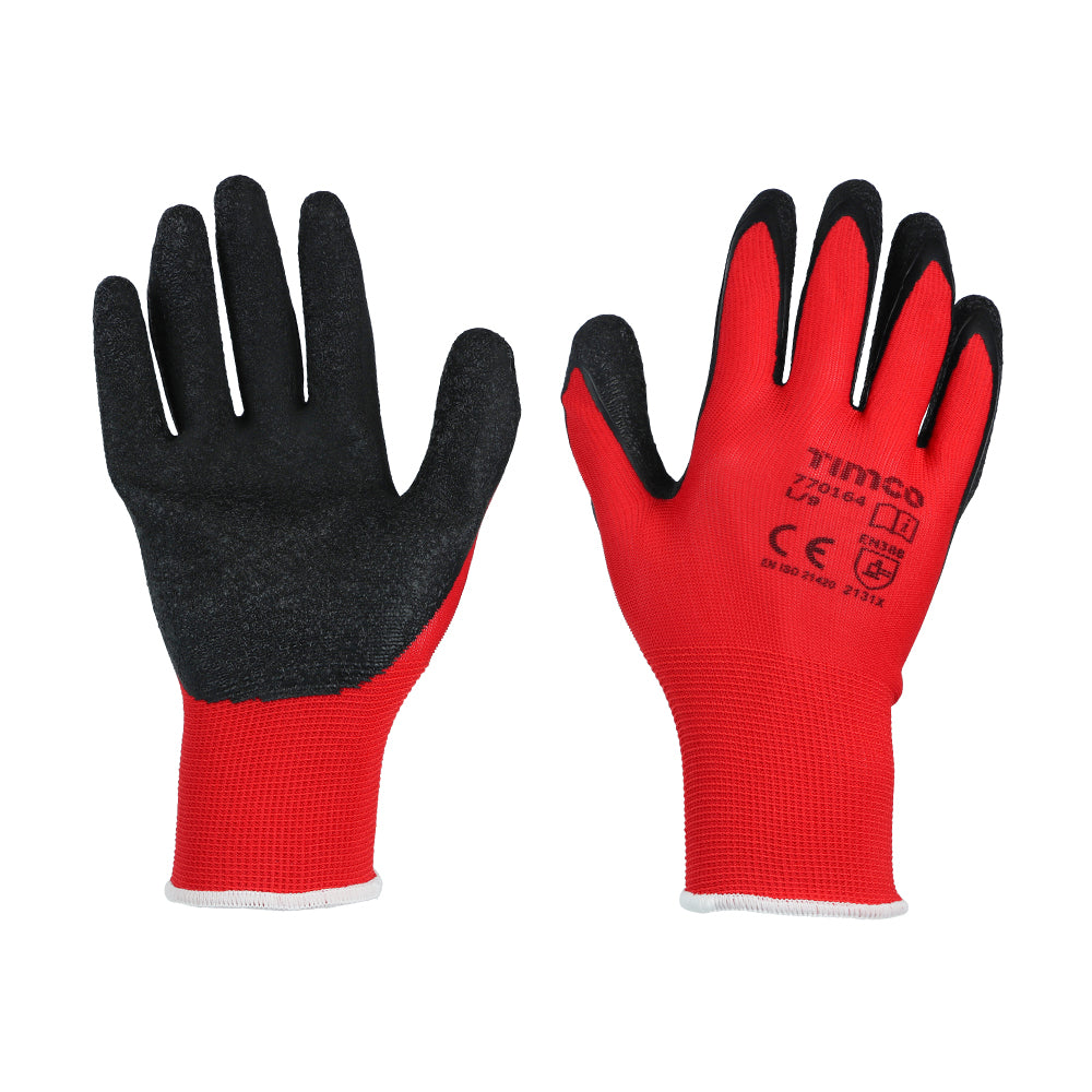 Light Grip Glove Latex Crinkle - Large | Backing Card
