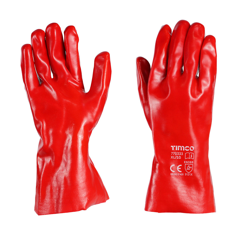 PVC Coated Gauntlets Cotton - X Large | Backing Card