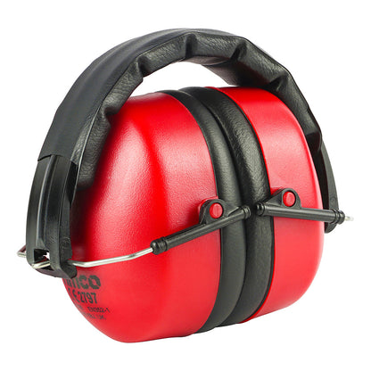 Timco Foldable Ear Defenders - 30.4dB - One Size - Red - Foam