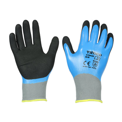 Timco Waterproof Grip Gloves - Sandy Nitrile Foam Coated Polyester