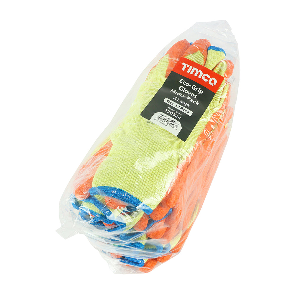 Eco Glove Latex Crinkle Bulk - X Large | Bag of 12