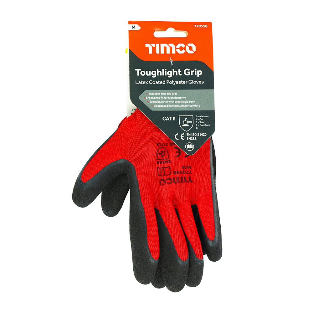 Toughlight Glove Latex Sandy - Medium | Backing Card