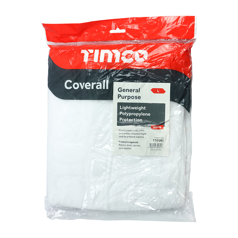 PP Coverall White - Large | Bag