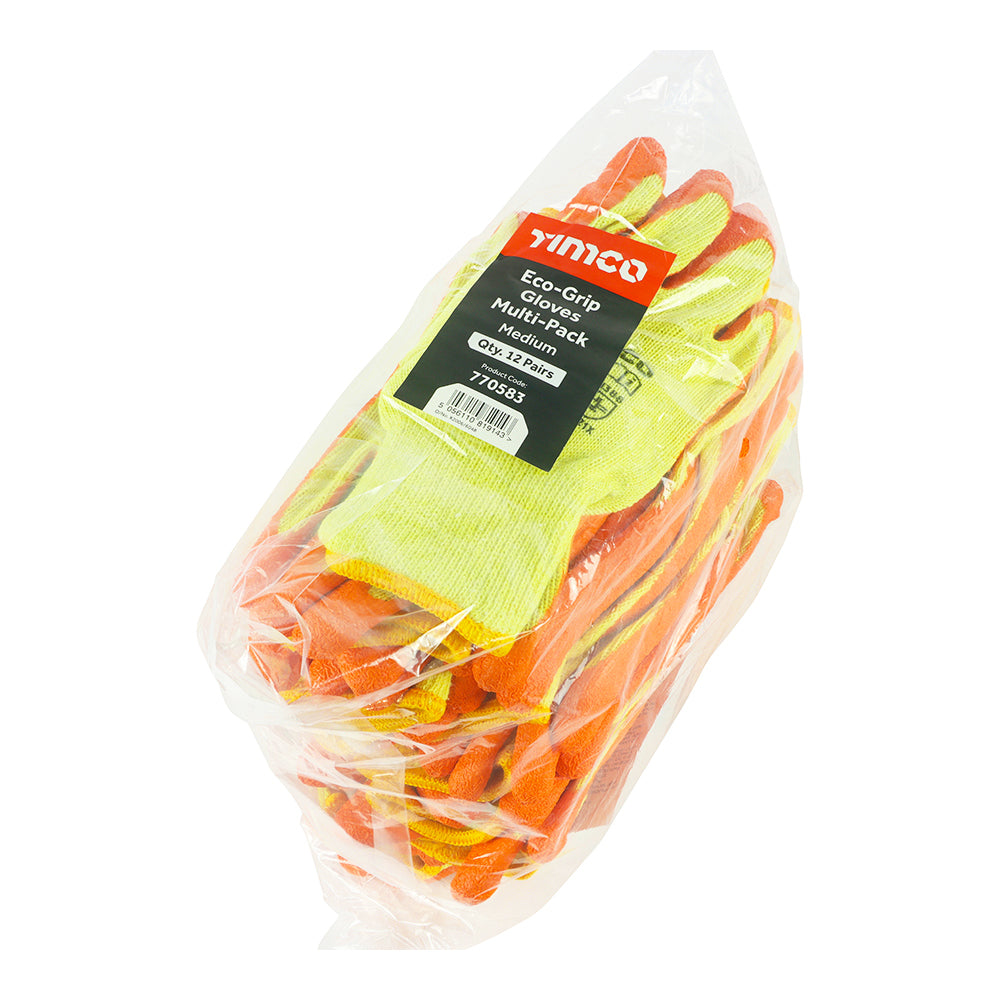Eco Glove Latex Crinkle Bulk - Medium | Bag of 12