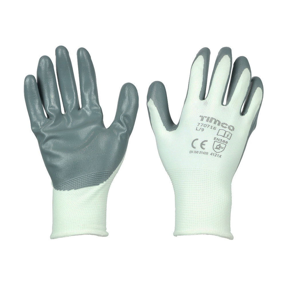 Secure Grip Glove Nitrile Foam - Large | Backing Card