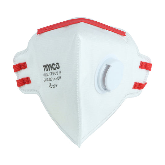 Timco FFP3 Fold Flat Masks with Valve - Pack of 3