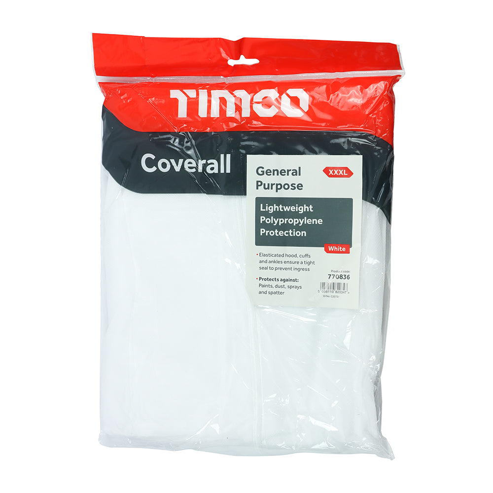 PP Coverall White - XXX Large | Bag
