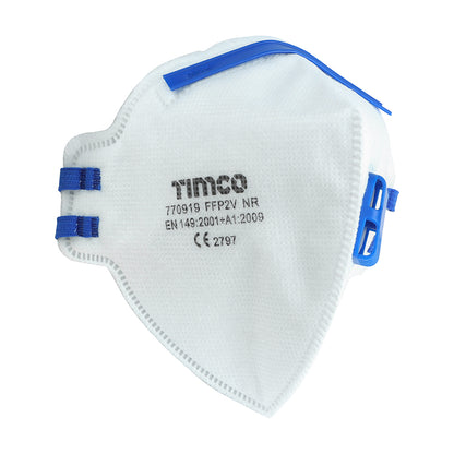 Timco FFP2 Fold Flat Masks with Valve - Pack of 3