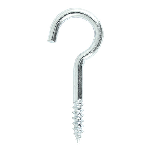 Screw Hooks - BZP - 80mm | TIMpac of 3
