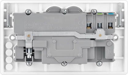 British General 13 Amp Twin Switched Smart Home Control Socket White