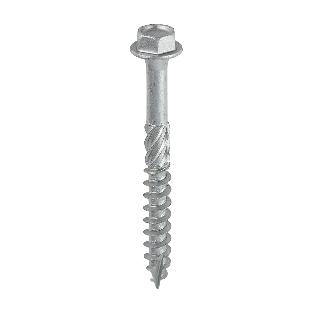 Timber Frame Screw HEX Silver - 8.0 x 75 | Bag of 10