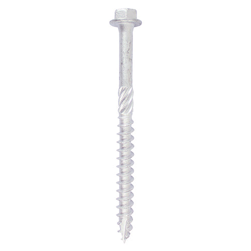 Timber Frame Screw HEX Silver - 8.0 x 80 | Bag of 10