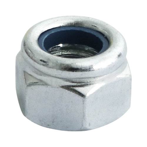 Nylon Nut Type P DIN 982 BZP - M8 | TIMbag of 300