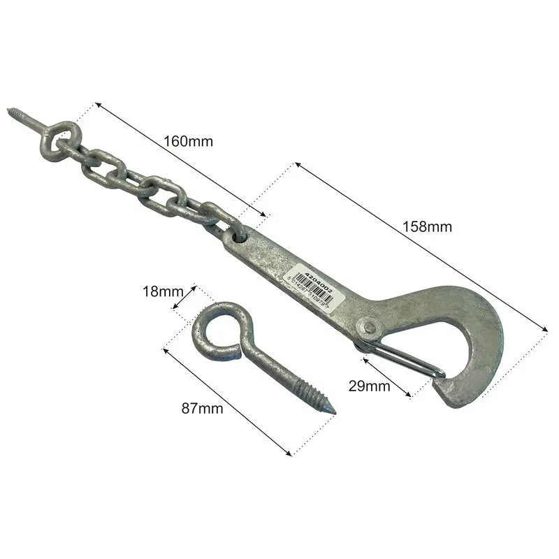 Gate Safety Hook & Chain