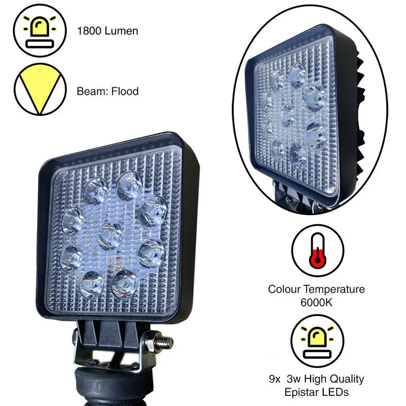 Worklamp LED Spigot Rubber Fitting 10-30V