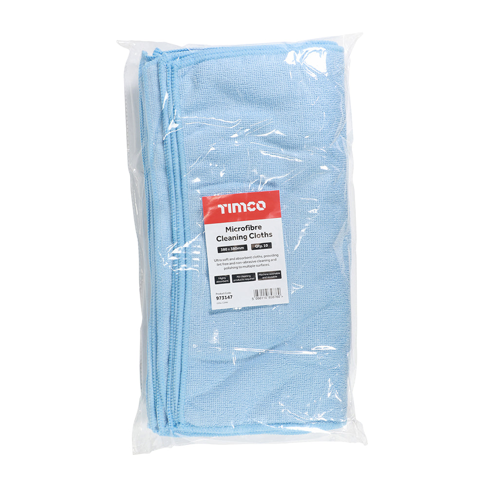 Microfibre Cleaning Cloths - 380 x 380mm | Bag of 10