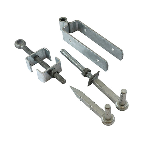 Adjustable Hinge Set - Hot Dipped Galvanised - 300mm