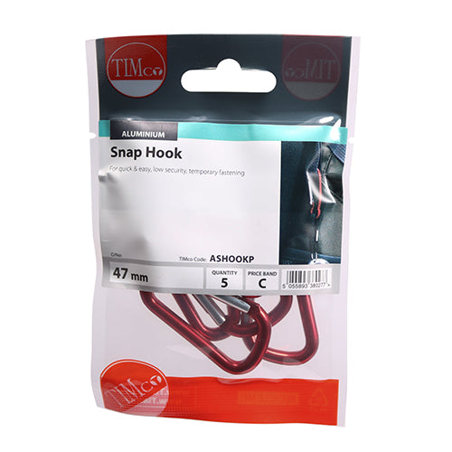 Snap Hooks - Aluminium - 47mm | TIMpac of 5