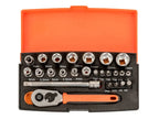 Bahco 1/4in Drive Socket Set, 25 Piece