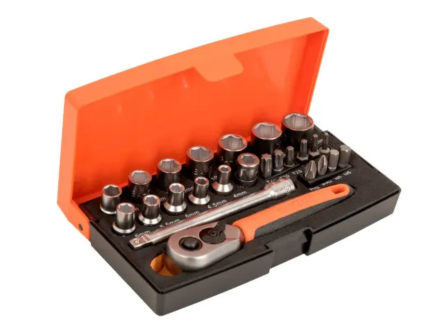 Bahco 1/4in Drive Socket Set, 25 Piece