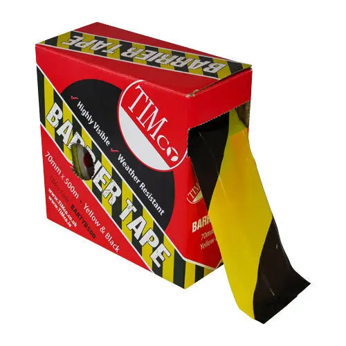 Timco Barrier Tape - Yellow & Black Timco