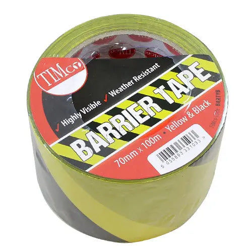 Timco Barrier Tape - Yellow & Black Timco