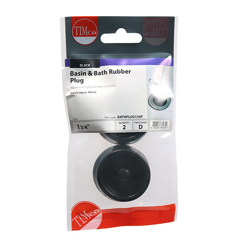 Bath & Sink Plugs - 1 3/4" | TIMpac of 2