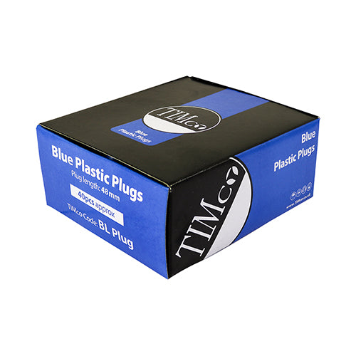 Plastic Plugs - Blue - 48mm | Box of 40