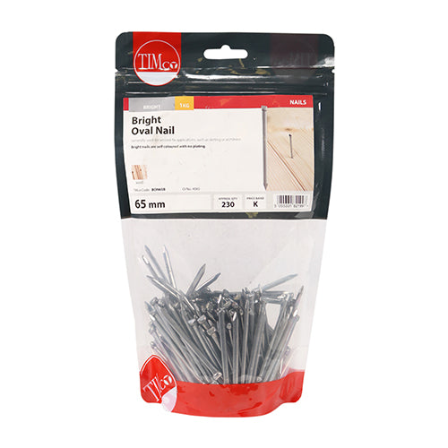 Oval Nail - Bright - 65mm | 0.5kg