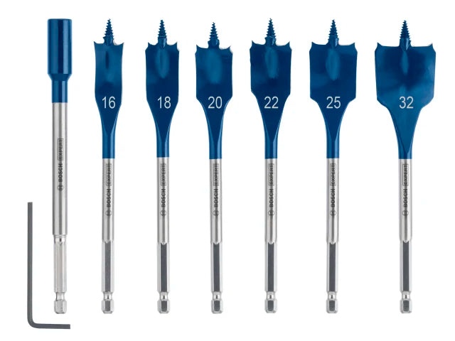 Bosch EXPERT Self Cut Speed Spade Drill Bit Set - 7 Piece Bosch
