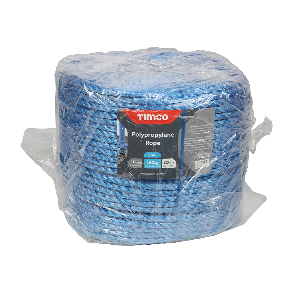 TIMCO Blue Polypropylene Rope Long Coil - 6mm x 220m
