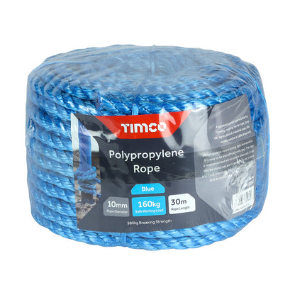 Blue Poly Rope - 30m Coil